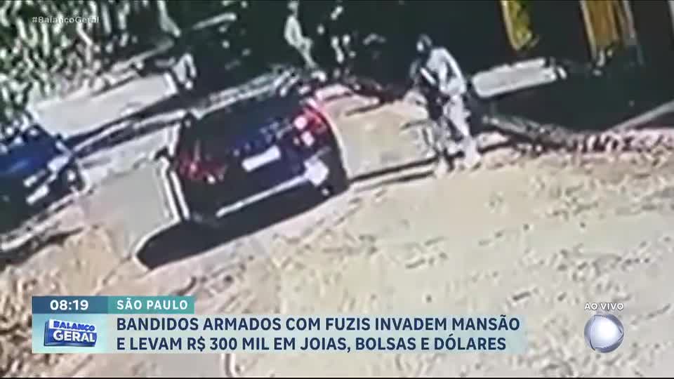 Bandidos armados com fuzis invadem mansão em São Paulo e levam R$ 300 mil em joias, dólares e bolsas