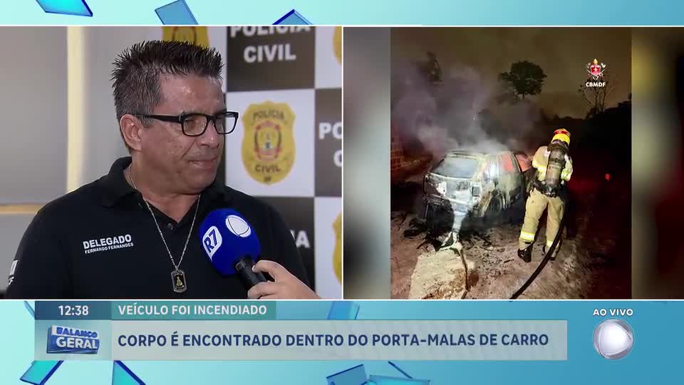 Polícia investiga hipóteses após corpo carbonizado ser encontrado em carro no DF
