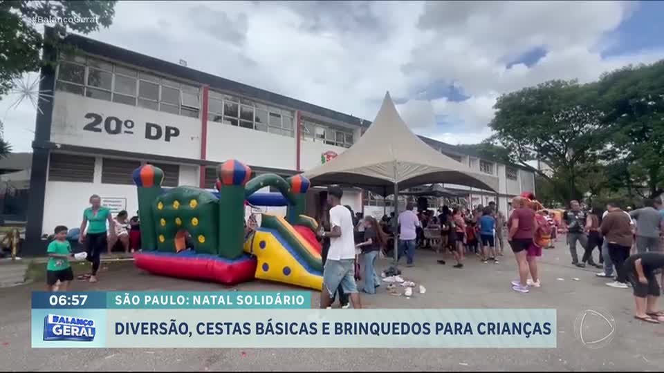 Natal Solidário da Polícia Civil reúne mais de 300 famílias na zona norte de São Paulo