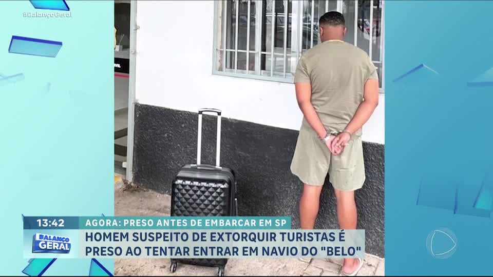 Suspeito de extorquir passageiros no Aeroporto de Guarulhos (SP) é preso em Santos