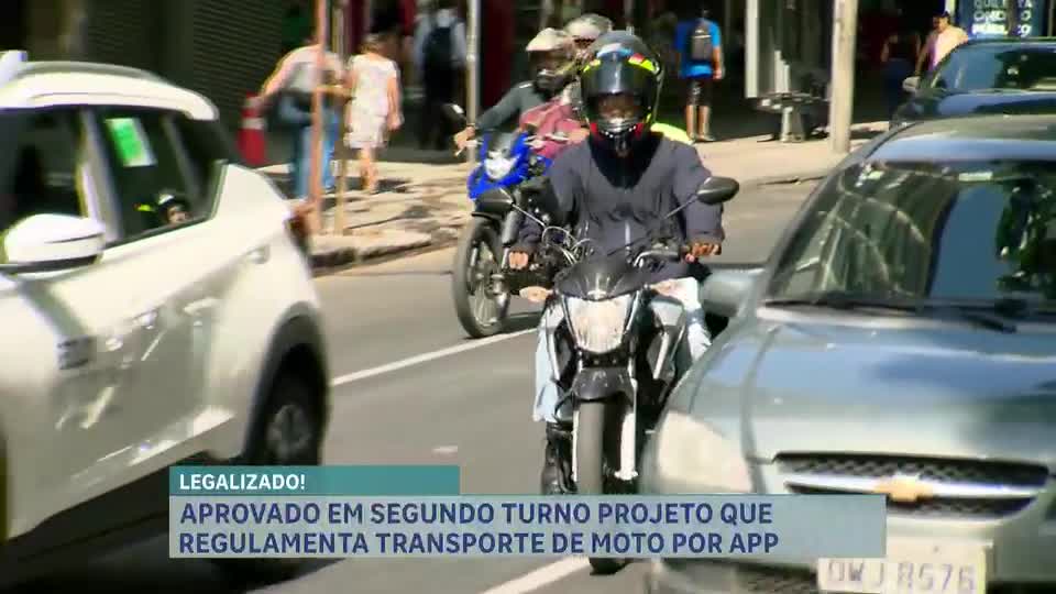 Câmara aprova regulamentação de transporte por motos via aplicativo em BH