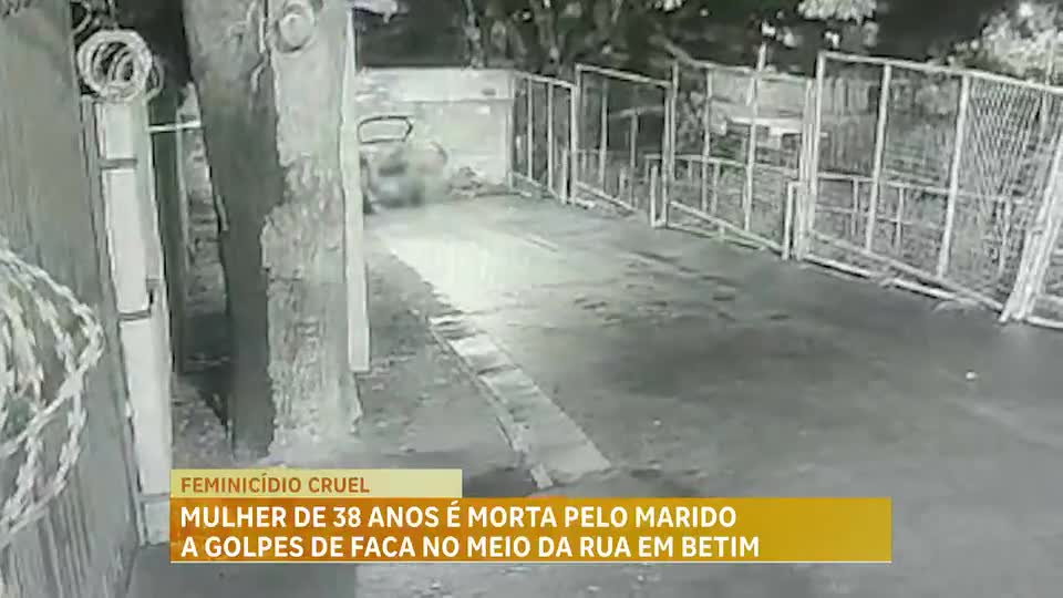 Mulher de 38 anos é morta pelo marido a golpes de faca no meio da rua em Betim (MG)