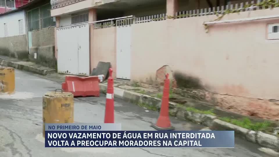 Vazamento de água preocupa moradores na região Norte de BH