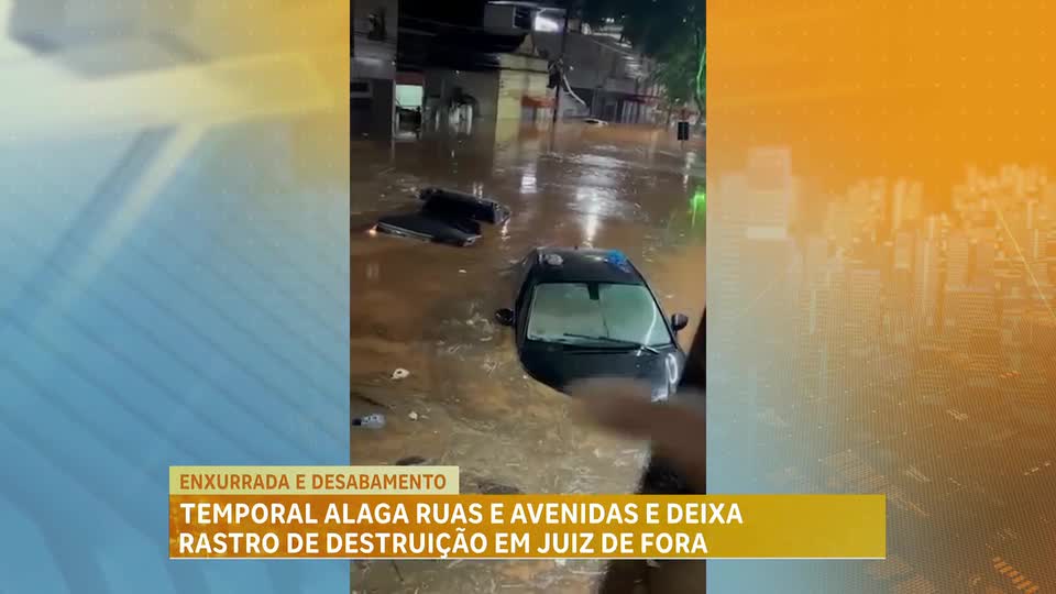 Temporal alaga ruas e avenidas e deixa rastro de destruição em Minas Gerais