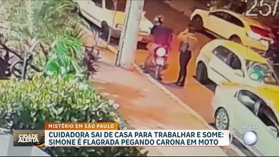 Cuidadora de idosas é vista subindo na garupa de motociclista e depois desaparece em Campinas (SP)