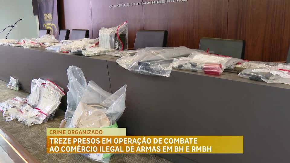 Treze presos em operação de combate ao comércio ilegal de armas em Minas Gerais