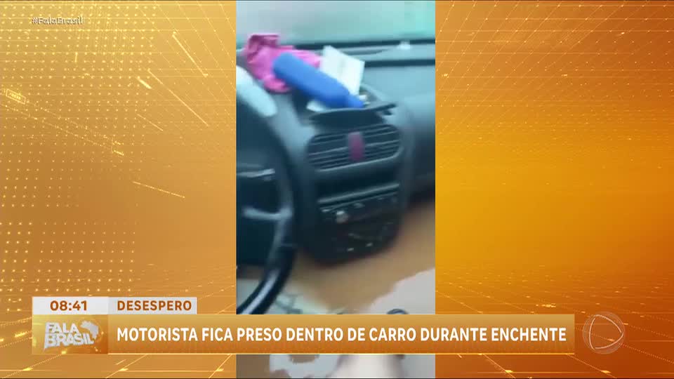 Motorista é resgatado de enchente na BR-040, em Luziânia (DF)