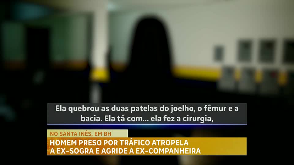 Homem preso por tráfico de drogas atropela a ex-sogra e agride a ex-companheira em Belo Horizonte