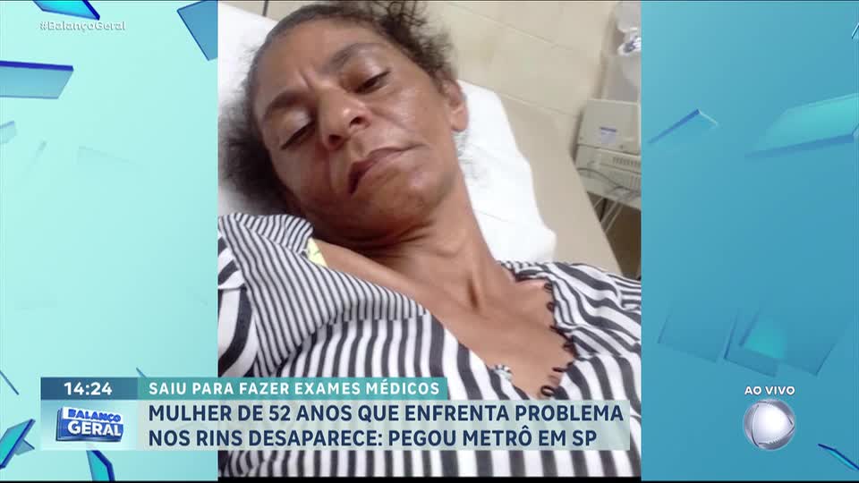 Mulher de 52 anos com problemas renais está desaparecida em São Paulo