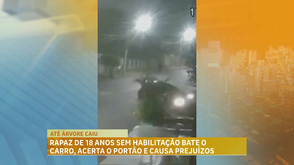 Jovem sem habilitação perde controle de carro e bate contra casa na região Noroeste de BH