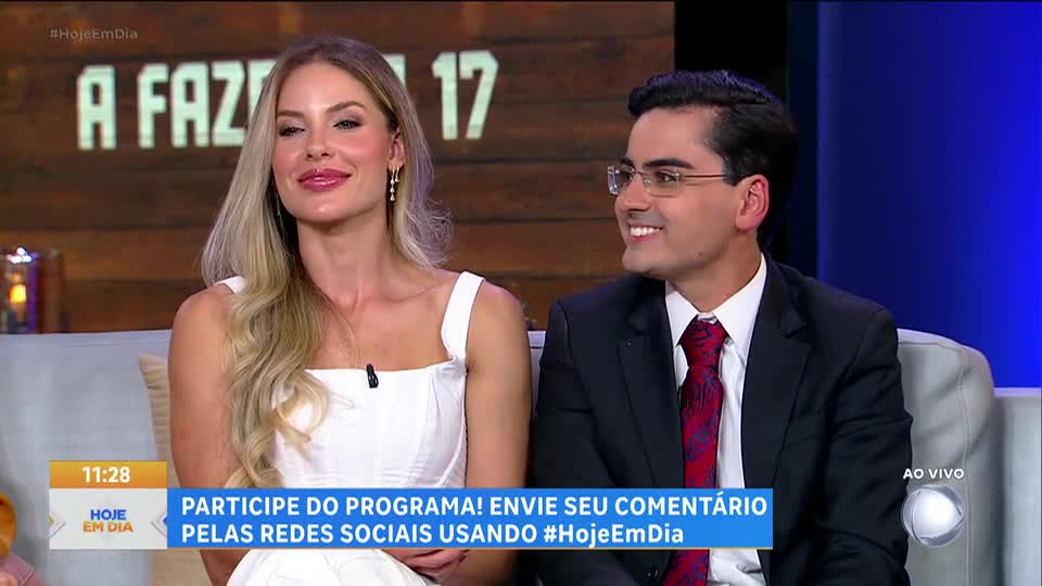 Dudu Camargo participa do Hoje em Dia e comenta sua trajetória em A Fazenda 17