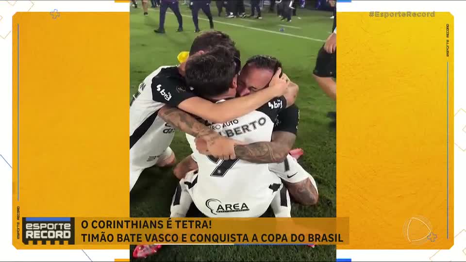 Choro, gritos e felicidade: as reações dos jogadores do Corinthians com o título da Copa do Brasil