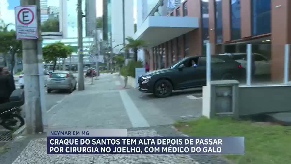 Neymar recebe alta após cirurgia no joelho em Nova Lima (MG)
