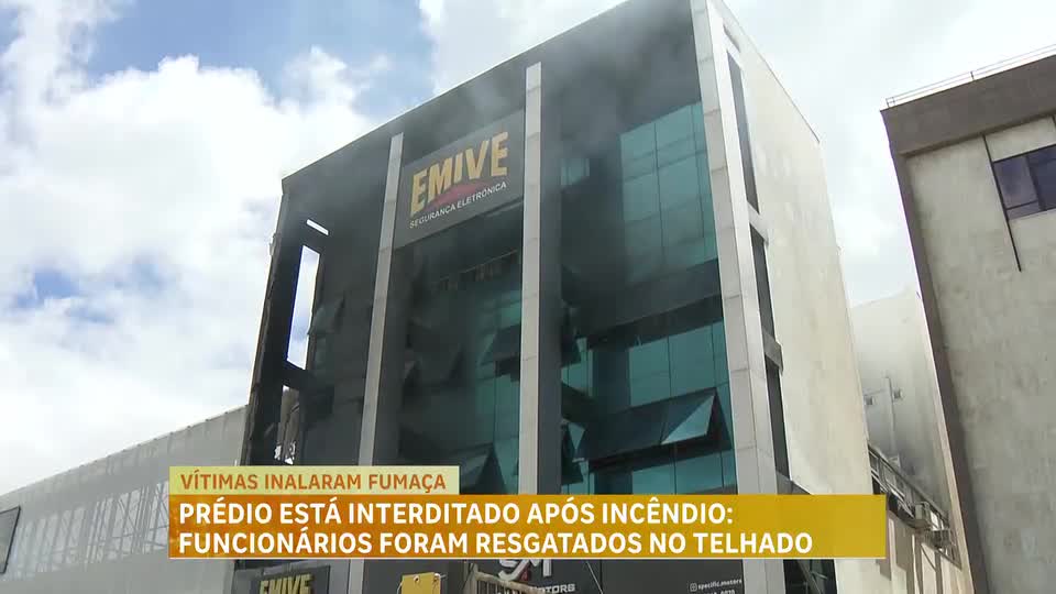 Prédio é interditado após incêndio na região Centro-Sul de Belo Horizonte