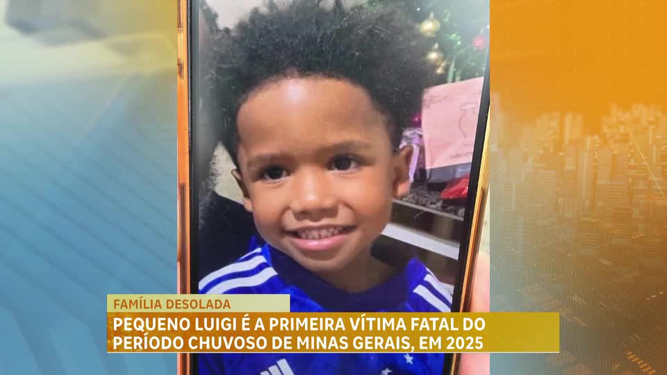 Pequeno Luigi é a primeira vítima fatal do período chuvoso de Minas Gerais, em 2025