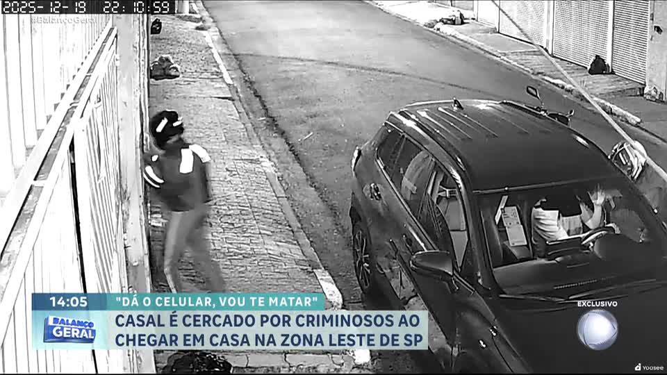 Casal é cercado por criminosos ao chegar em casa na zona leste de SP