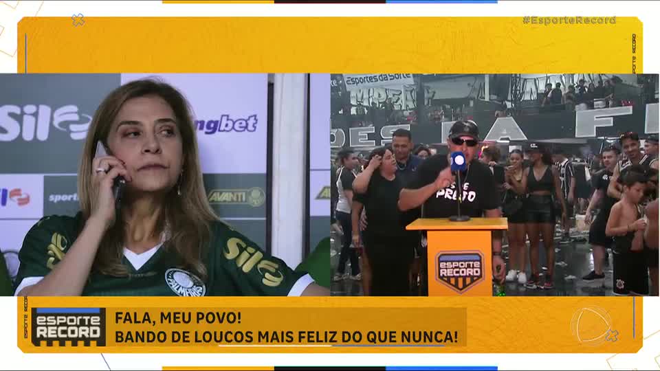 Torcida do Corinthians não perdoa Leila e Palmeiras e solta a voz após título da Copa do Brasil