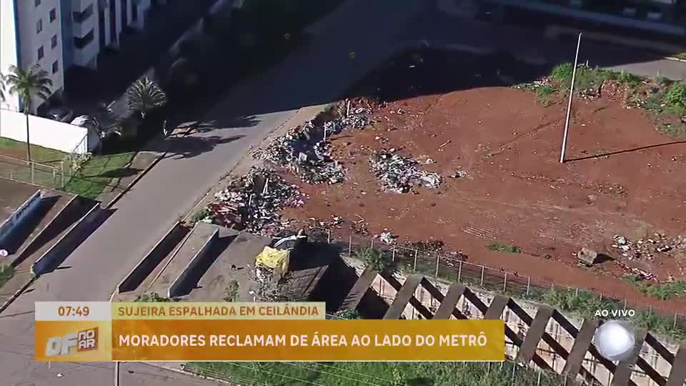 Moradora faz denúncia de descarte irregular de lixo em Ceilândia (DF)