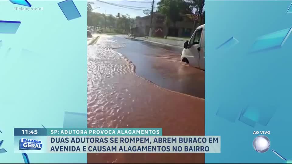 Rompimento de adutoras causa transtornos em São Bernardo (SP)