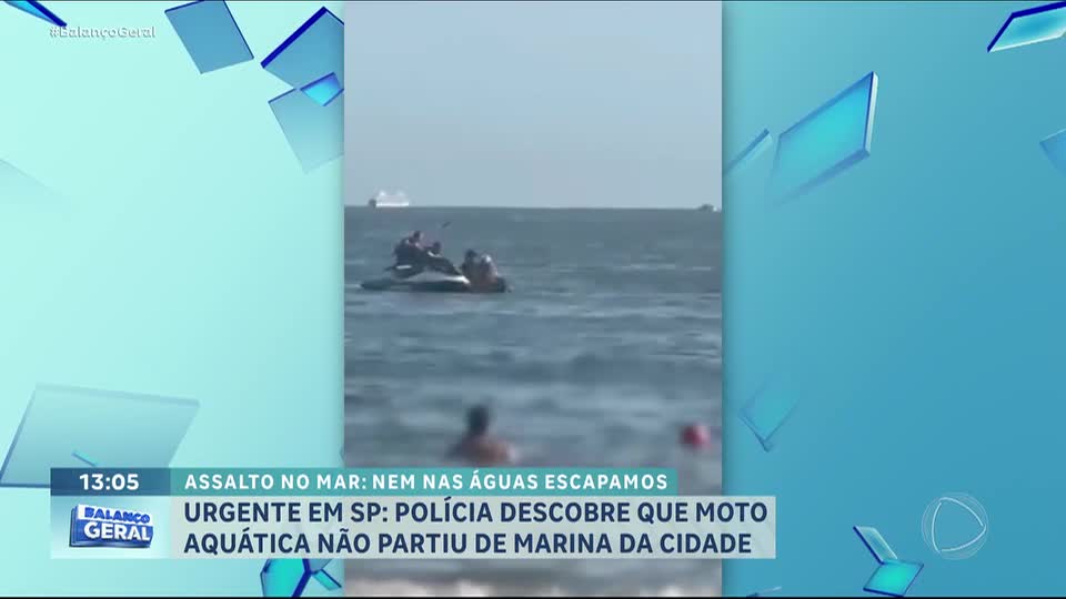 Casal é assaltado por criminosos em moto aquática durante passeio de caiaque em São Vicente (SP)