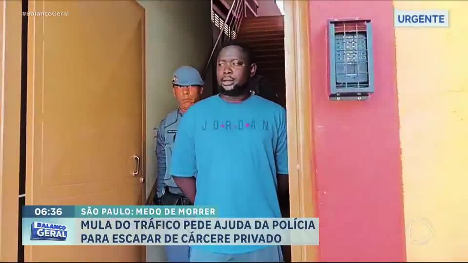 Mula do tráfico pede ajuda da polícia para escapar de cárcere privado