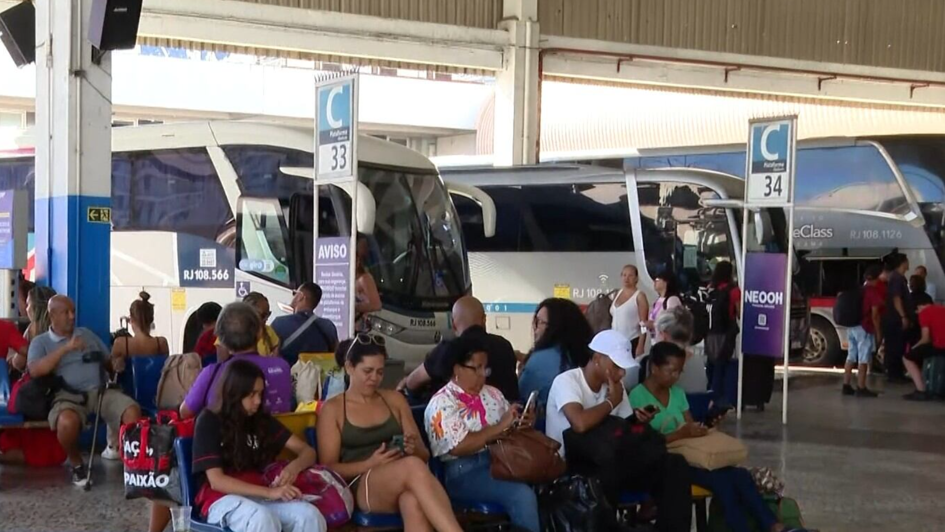 Quase 900 mil passageiros são esperados na Rodoviária do Rio neste fim de ano