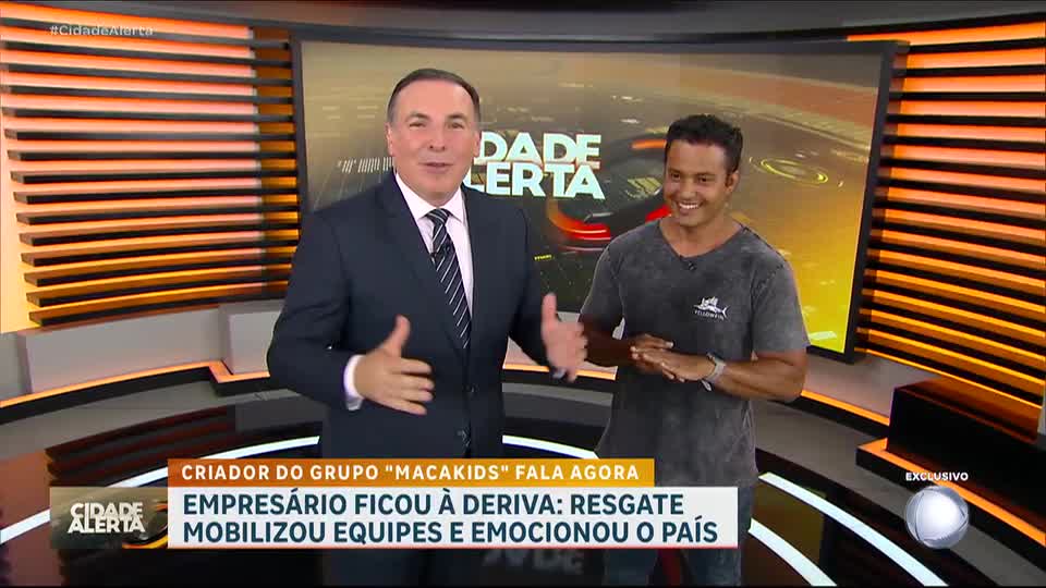 Empresário resgatado após pane em embarcação fala com exclusividade ao Cidade Alerta