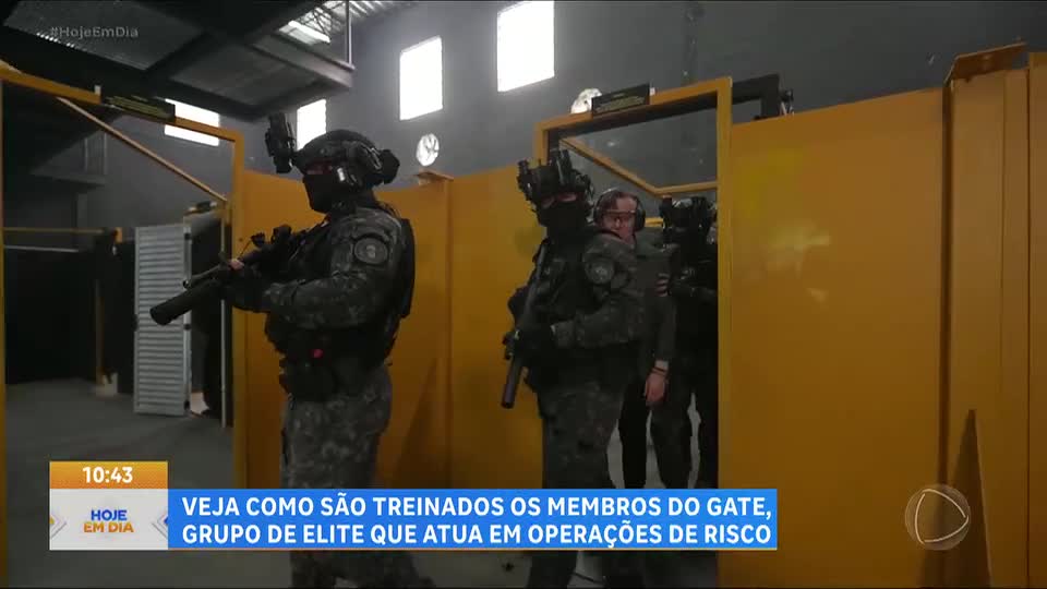 Veja como são treinados os membros do Gate, grupo de elite que atua em operações de risco