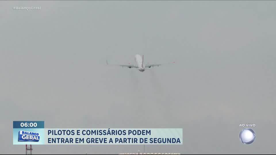Pilotos e comissários podem entrar em greve a partir de segunda (29)