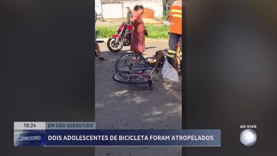 Dois adolescentes de bicicleta são atropelados em São Sebastião (DF)