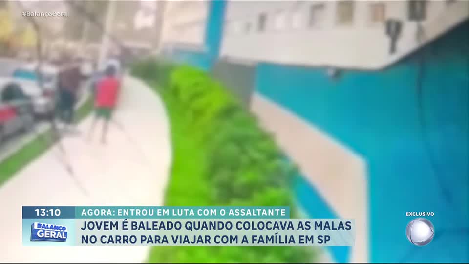 Jovem é baleado enquanto se preparava para viajar com a família em SP