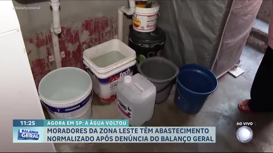 Moradores da zona leste de SP têm abastecimento de água normalizado após denúncia do Balanço Geral