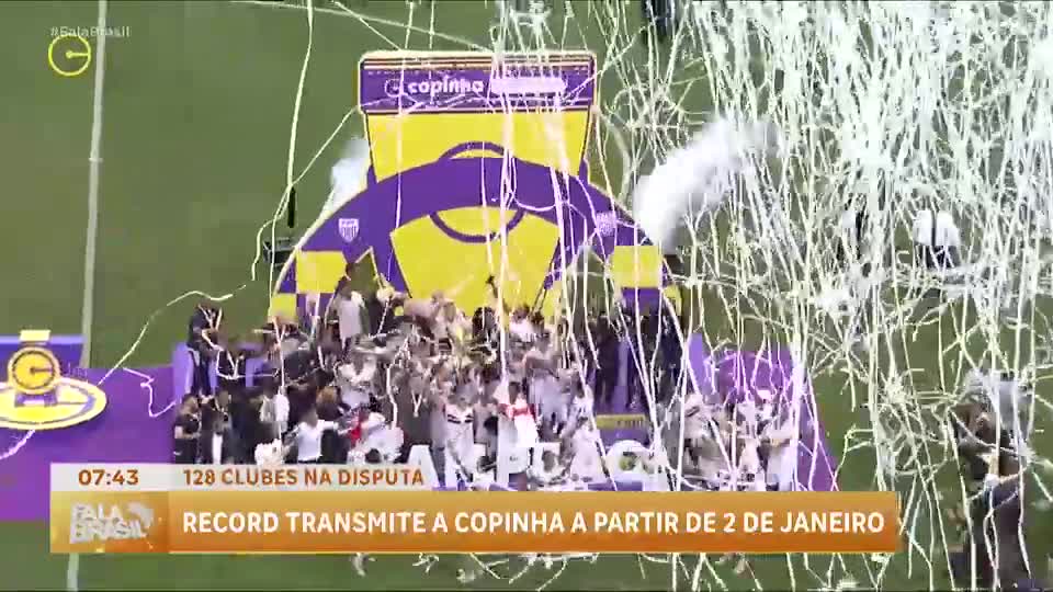RECORD transmite Copinha a partir do dia 2 de janeiro