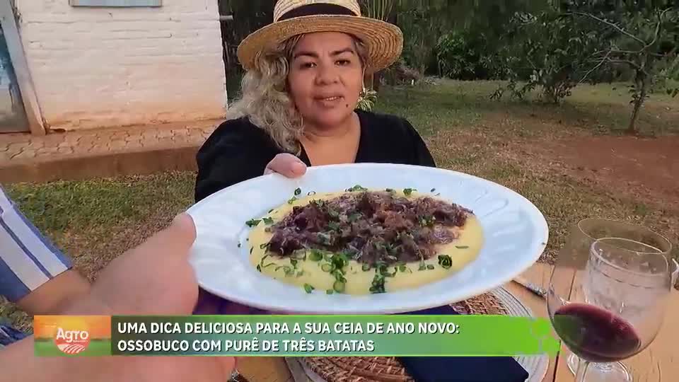 Uma deliciosa dica de receita de ossobuco com purê de três batatas para ceia de Ano Novo