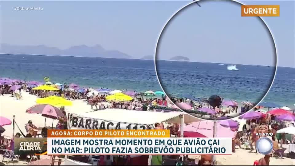 Piloto de avião de pequeno porte morre após queda na praia de Copacabana