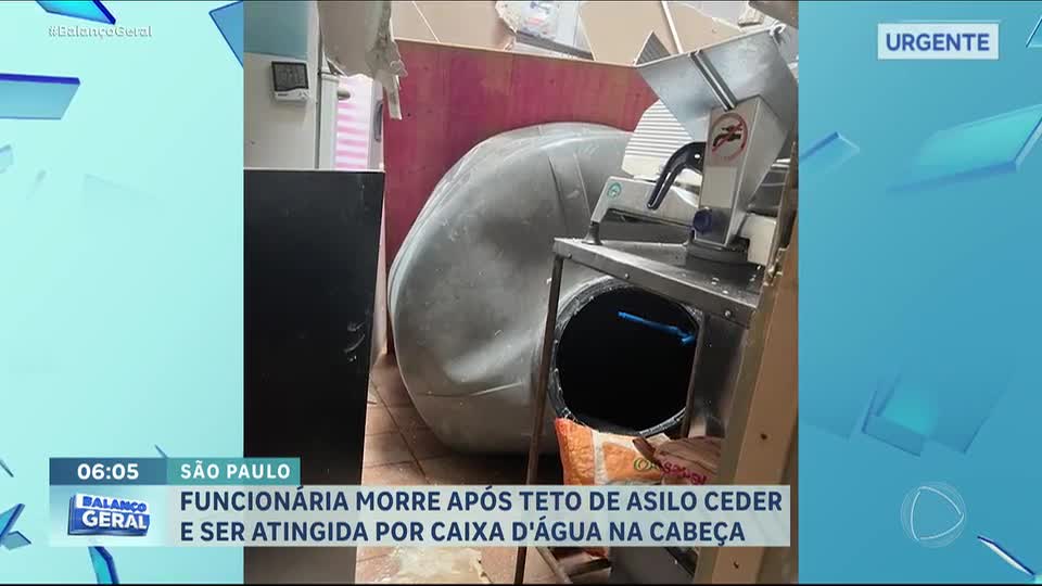 Funcionária morre após atingida por caixa d'água em asilo na zona sul de São Paulo