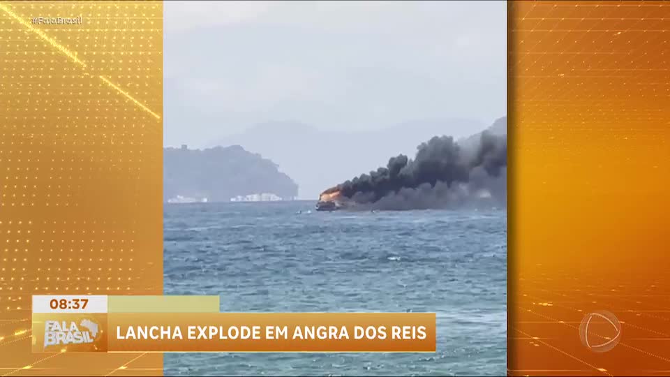 Explosão de lancha deixa cinco feridos em Angra dos Reis (RJ)