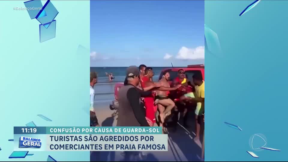 Dono de barraca se envolve em briga com turistas na praia de Porto de Galinhas (PE)