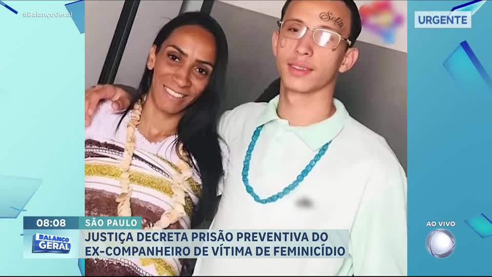 Justiça decreta prisão preventiva de ex-companheiro de vítima de feminicídio em São Paulo