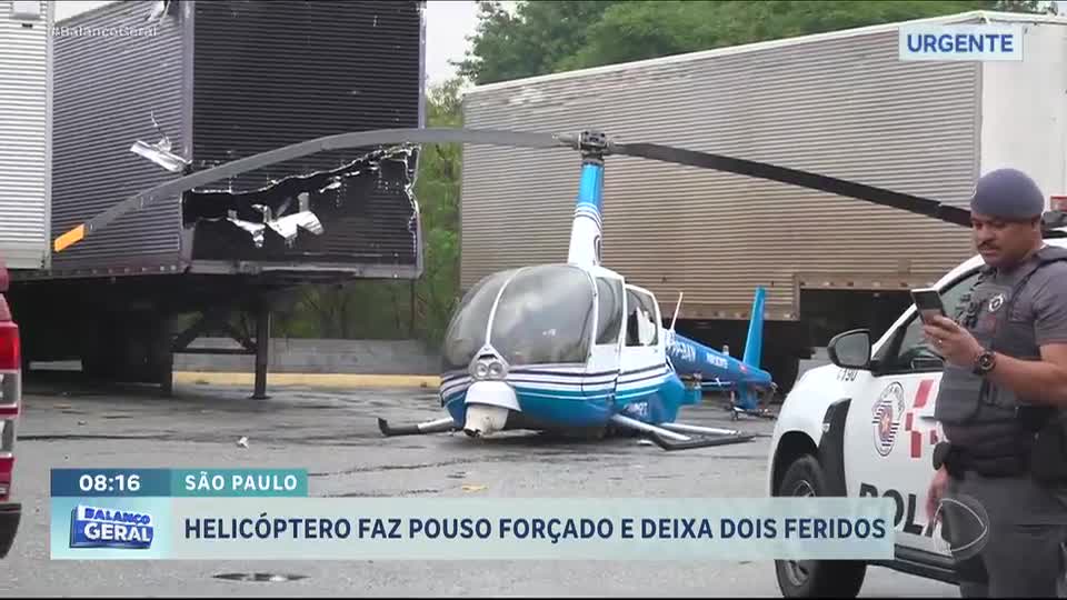 Helicóptero da TV Bandeirantes faz pouso de emergência em Guarulhos