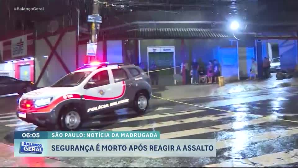 Segurança de padaria é morto durante assalto em São Paulo