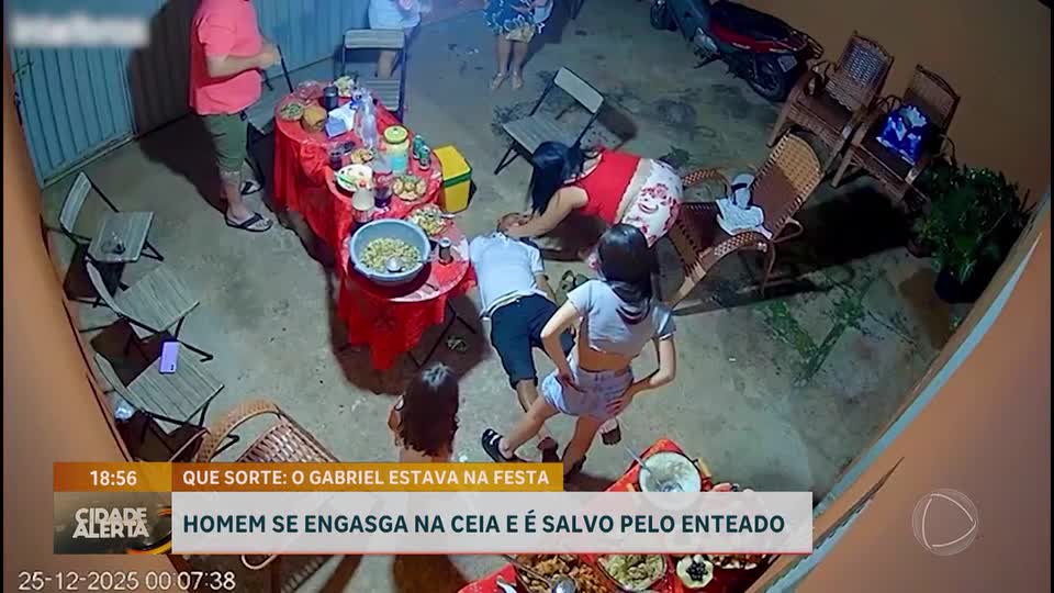 Enteado salva padrasto após engasgamento durante ceia de Natal em Goiânia
