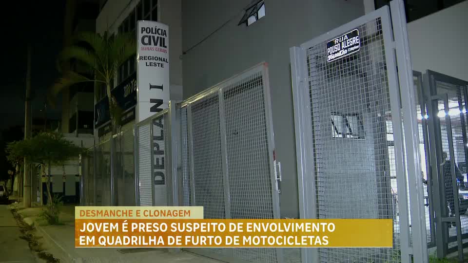 Jovem é preso suspeito de envolvimento em quadrilha de furto de motocicletas em Belo Horizonte