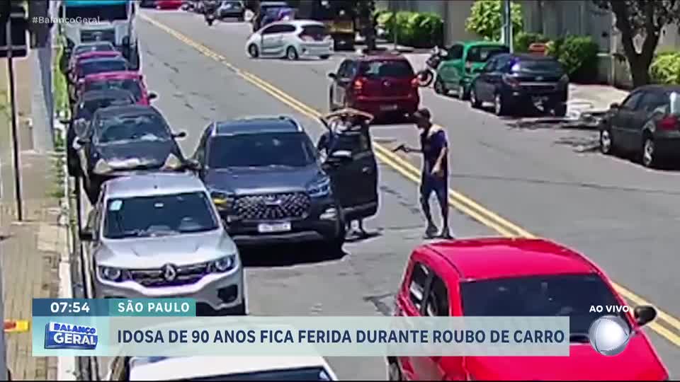 Idosa de 90 anos fica ferida durante roubo de carro em São Bernardo do Campo (SP)