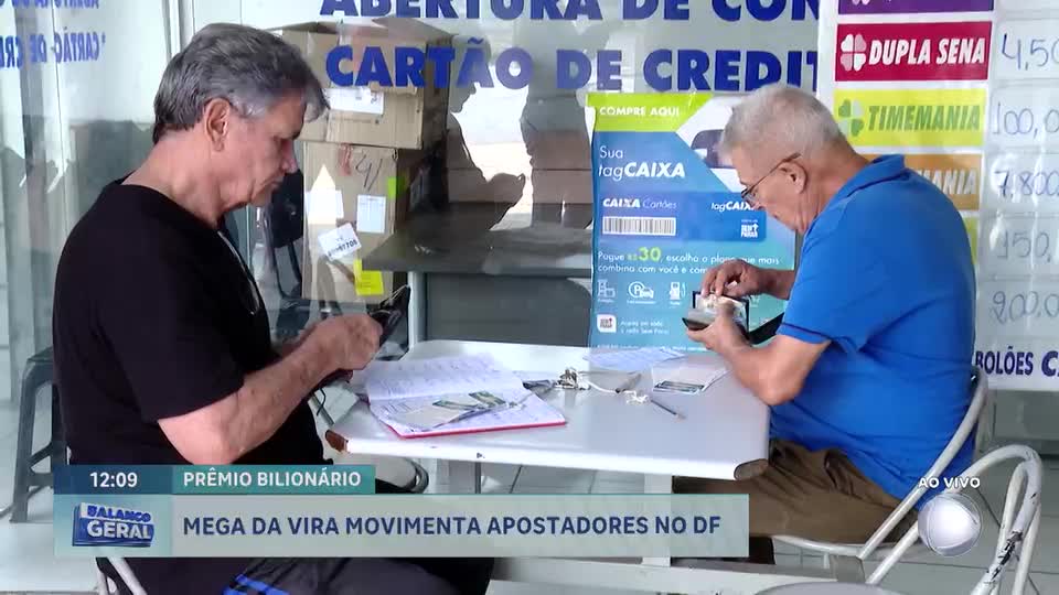 Prêmio de R$ 1 bilhão: Mega da Virada movimenta lotéricas e gera filas em Brasília