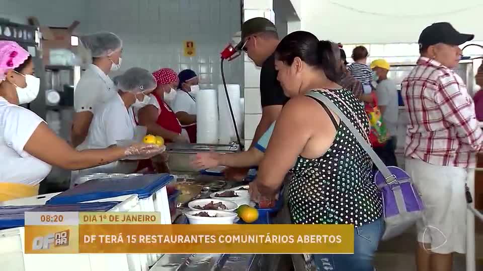 Restaurantes comunitários do DF oferecem ceia de Ano Novo e seguem em funcionamento