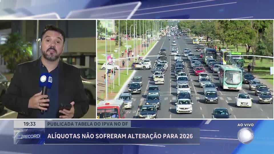 Nova tabela de alíquotas do IPVA é divulgada no Distrito Federal