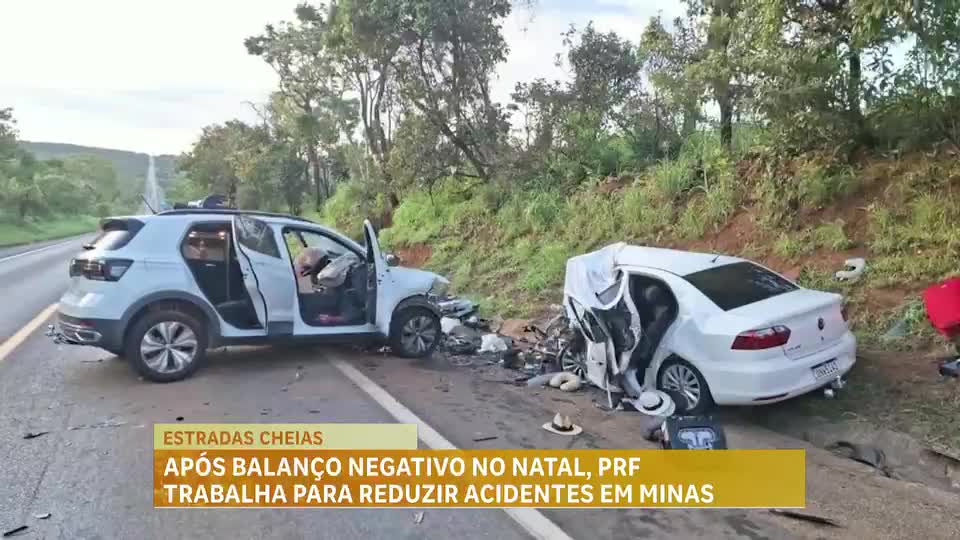 Após balanço negativo no Natal, PRF trabalha para reduzir acidentes em Minas Gerais
