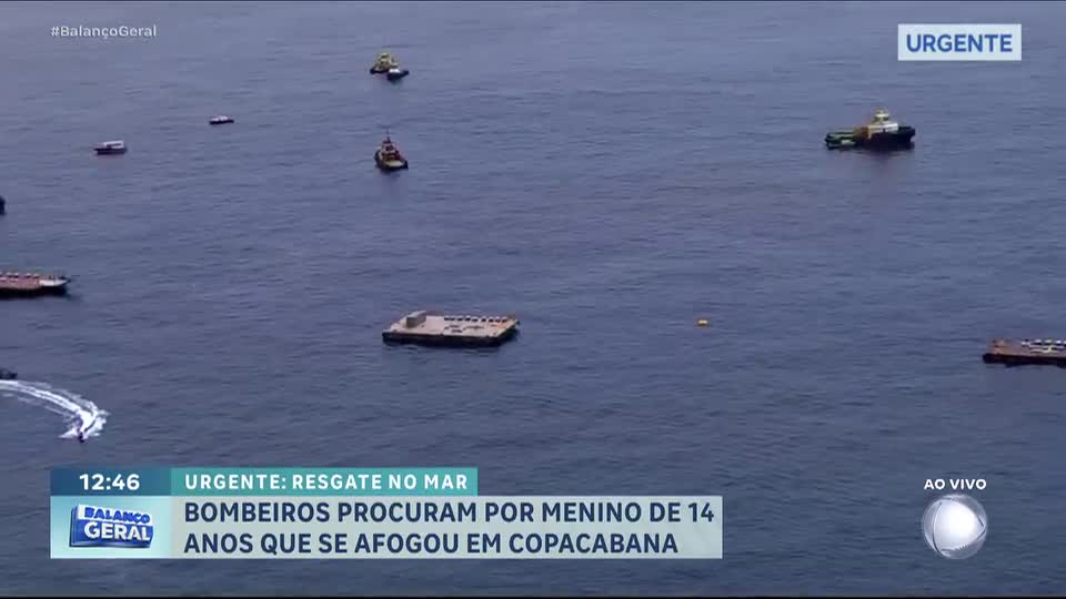 Adolescente desaparece após cair de moto aquática em Copacabana (RJ)